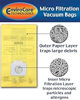 Vista 2 de Envirocare Bolsas de vacío de repuesto compatibles con aspiradoras Kenmore tipo C/Q. 5055, 50557 y 50558 Panasonic tipo C-5, paquete de 15