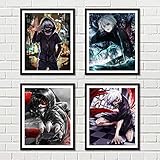 Tokyo Ghoul Pictures Japanese Manga Anime Kaneki Ken Poster Canvas Prints 8 x 10 inches Wall Art...
