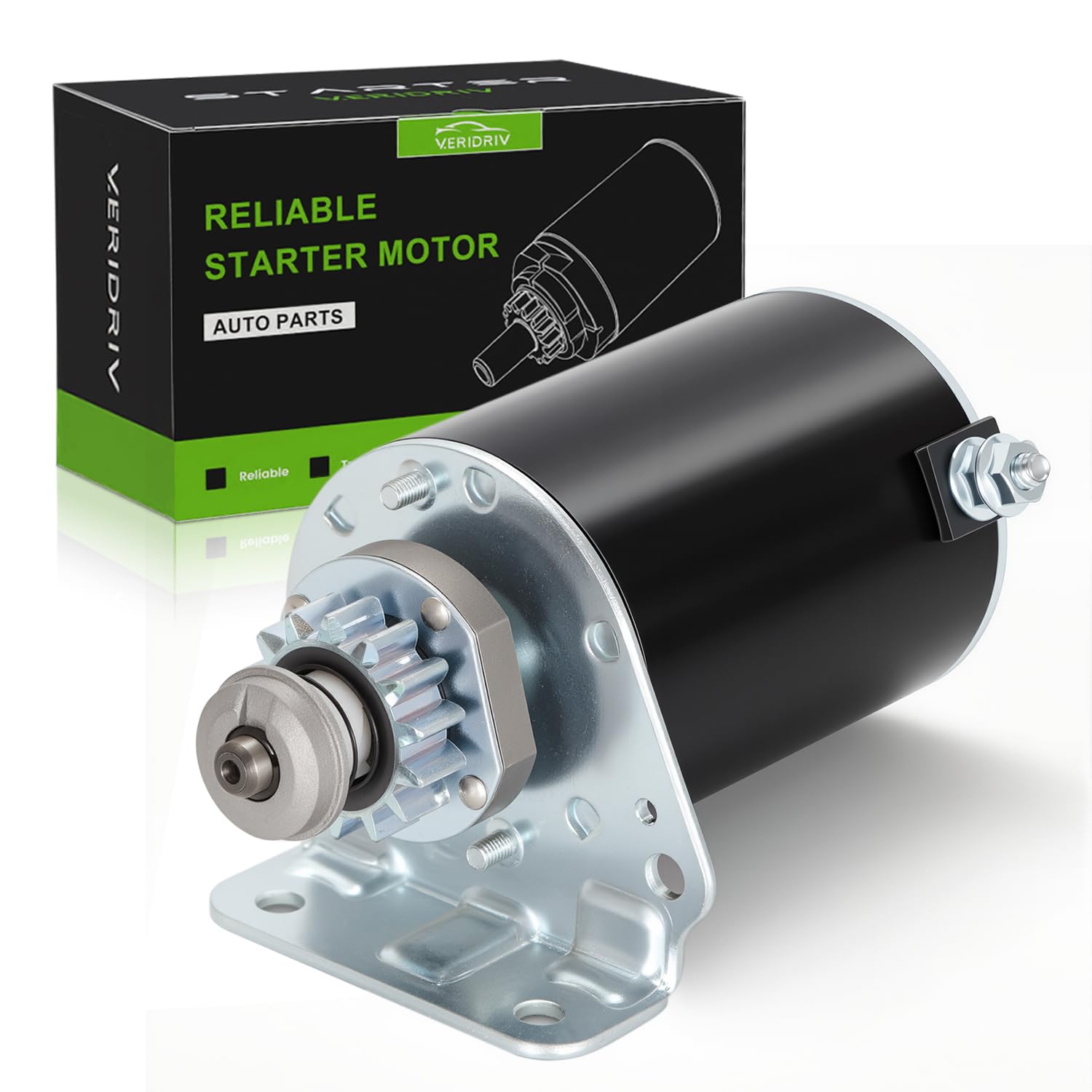 5777 Steel Gear Starter Motor - Direct Replacement for Briggs & Stratton 693551, 593934, 33R777, 33R877, LG693551 - Fits 17.5-19HP Single Cylinder Engines