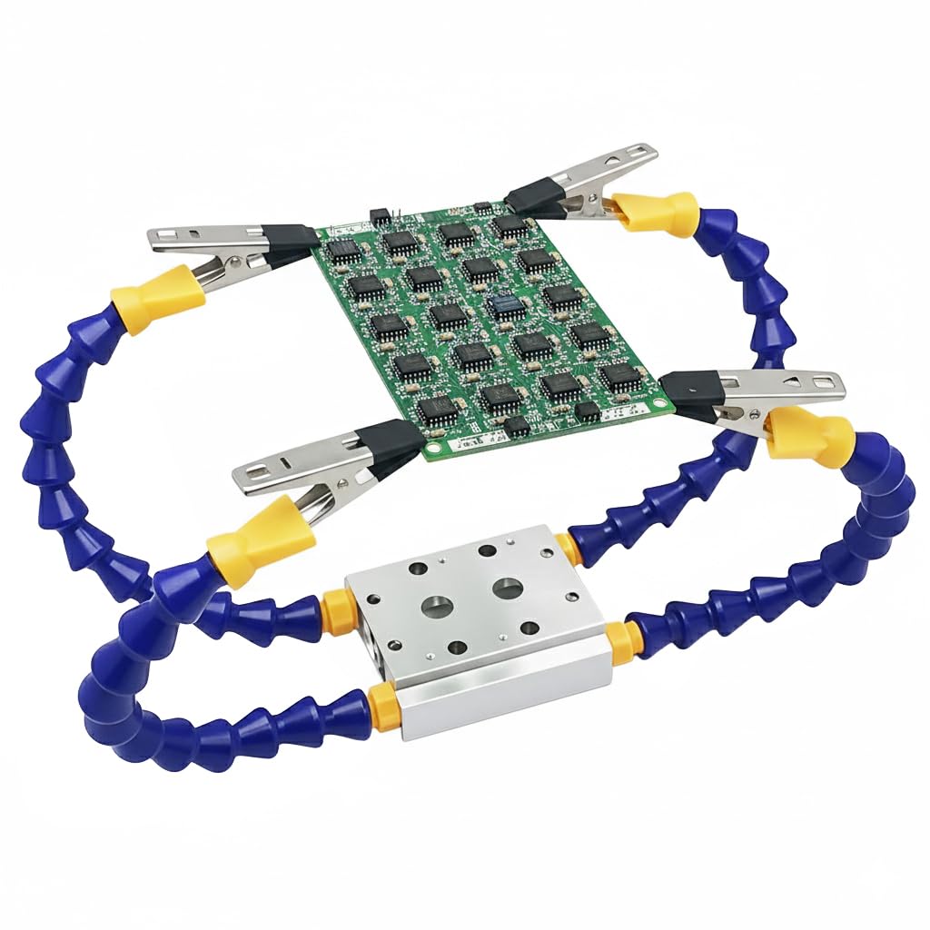 Serplex® 4-Claw Soldering Third Hand Tool, 4 Stainless Steel Clips with Flexible Arm, Aluminum Alloy Base, Circuit Board Holding Clip for Repair, Welding, PCB Fixing & Hands-Free Assembly Work-picture-11