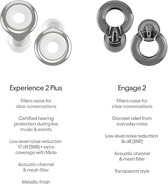Loop Earplugs Social Link Bundle (2-Pack) Loop Experience 2 Plus + Engage 2 + Loop Link | Reusable Ear Plugs for Focus, Noise Sensitivity, Music, Events, Parenting & More | 16 dB/18 dB Noise Reducti