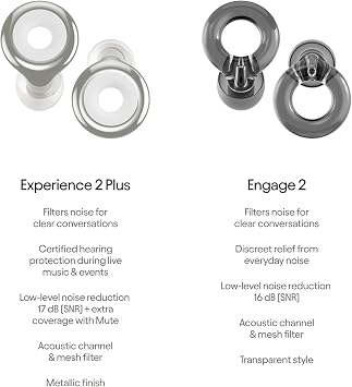 Loop Earplugs Social Link Bundle (2-Pack) – Loop Experience 2 Plus + Engage 2 + Loop Link | Reusable Ear Plugs for Focus, Noise Sensitivity, Music, Events, Parenting & More | 16 dB/18 dB Noise Reducti