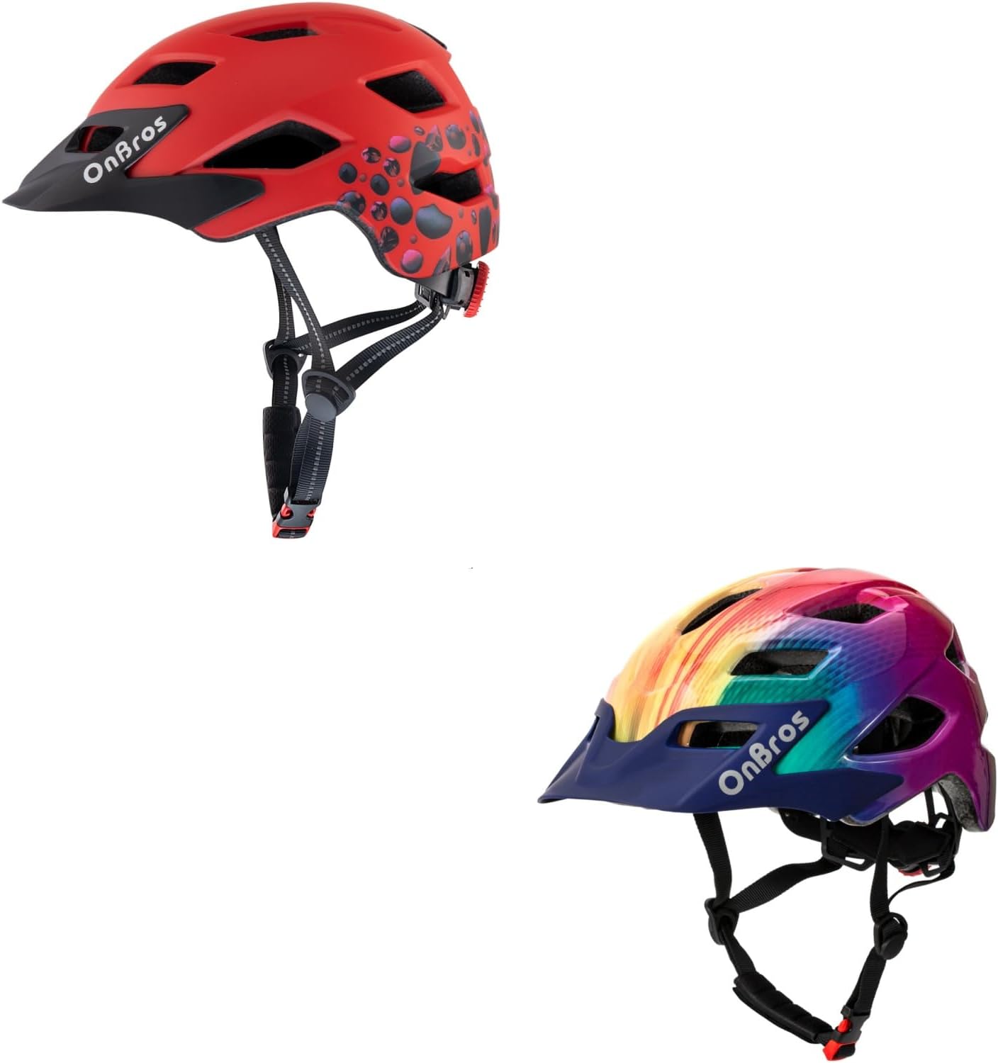 Kids Bike Helmet, Helmet for Kid 5-8-12-14 Ages Kids Helmet Boys and Girls, Bicycle for Kids with Visor, Lightweight and Adjustable Youth Bike Helmet for Scooter Road Cycling 50-57CM