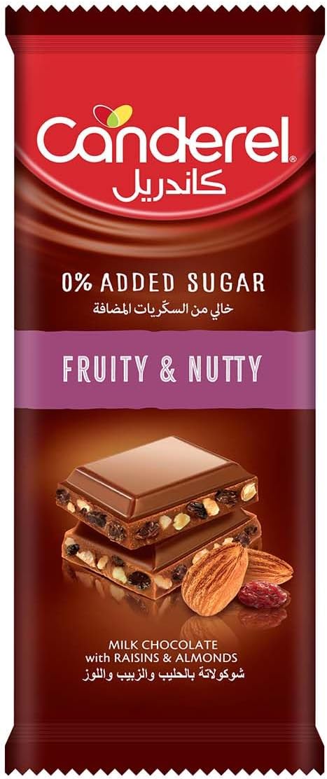 Canderel Fruit & Nuts Milk Chocolate, 100g