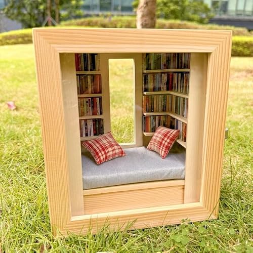 relutter Miniature Book Nook Room Box with a Window That