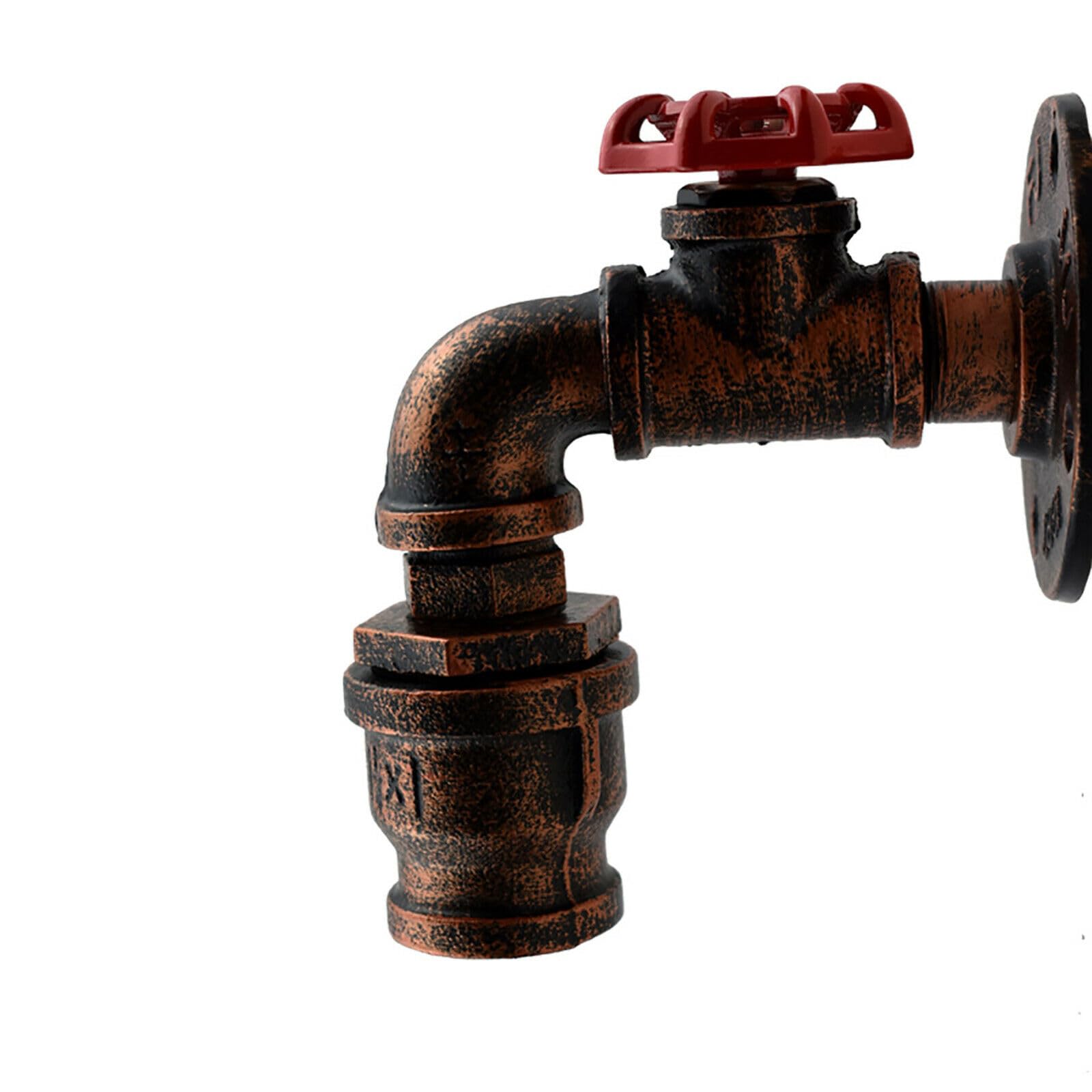LEDSone Vintage Water Pipe Lamp Metal Wall Light Sconce E27 60W Max Dimmable Non Dimmable Bulb Industrial Steampunk Pipe for Living Kitchen Restaurant