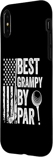Miniatura 2 de iPhone XXS Best Grampy By Par USA Flag Golf Fathers Day Golfing Grandpa Case