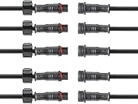 Vista 8 de Conector eléctrico de 3 pines, conector LED de 3 núcleos para exteriores, macho y hembra, conectores LED de tuerca de metal con cable de 7.9 in, 18