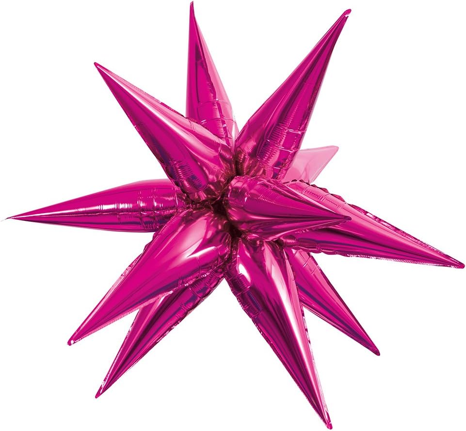 Jumbo Foil 12 Point Hot Pink Star Balloon