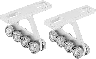 8 Wheels Trolley Assembly, Low Noise Carbon Steel Hoist Trolley for PA200-1000 Electric Hoist, Load Capacity 2700 Pounds, T Pulley Assembly for Activity Doors, Wardrobes, Curtains