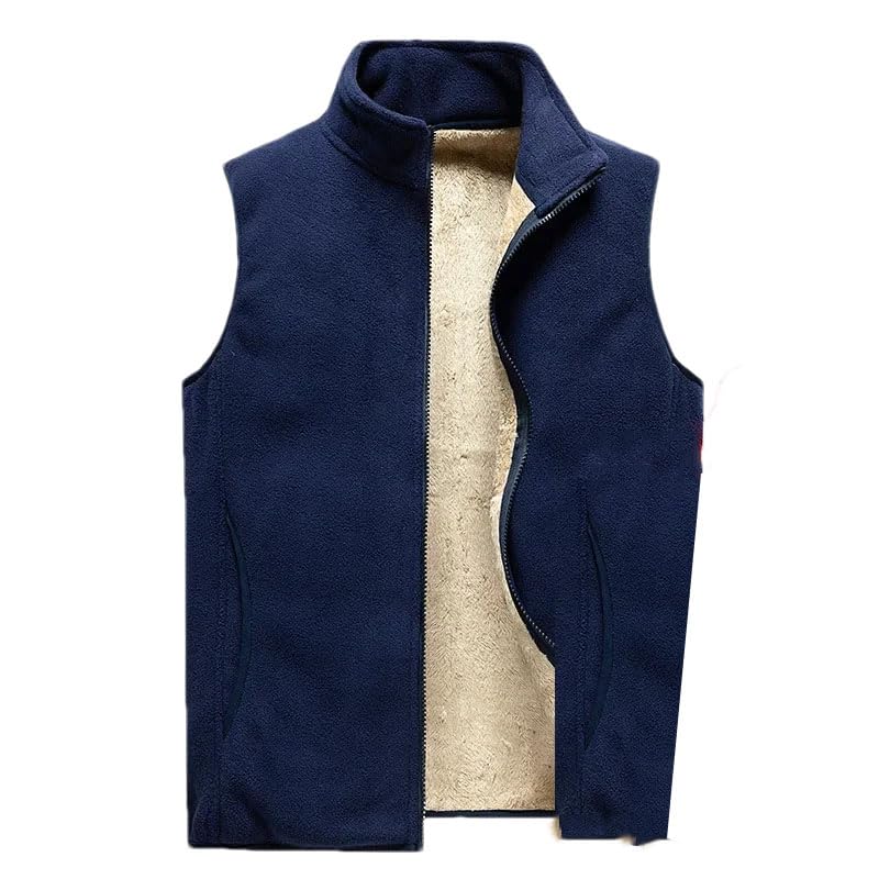 Hgvcfcv Cashmere Waistcoat for Men Winter Jacket Men Vest Men Zipper Mens Jacket Sleeveless Casual Winter Waistcoat Men