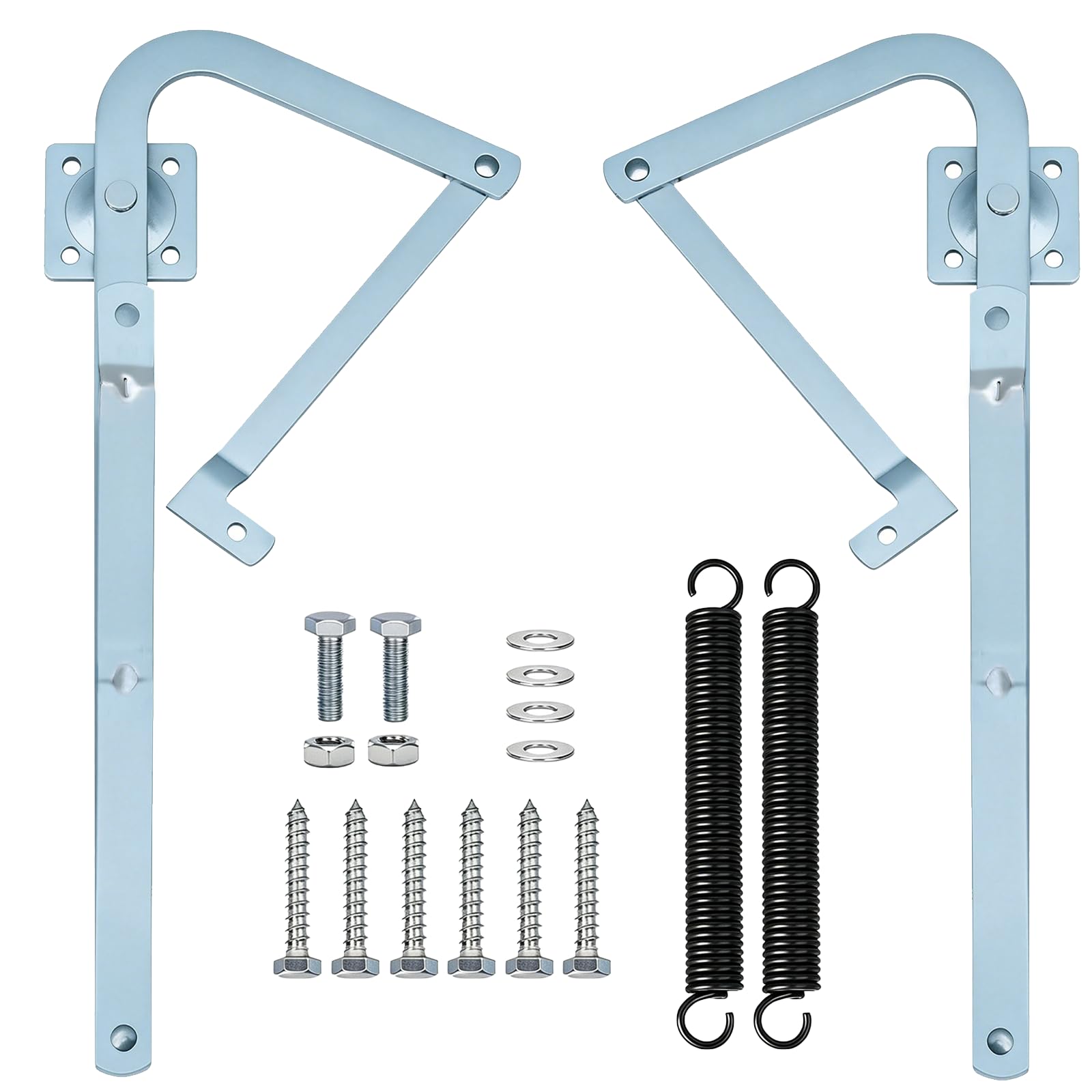 Premium 55-2 Attic Ladder Hinge Arms with Springs, Heavy Duty Galvanized Steel Replacement Kit for 2010+ Werner MK5 WU2210 W2208 W2210, Pull Down Attic Stairs Repair Parts