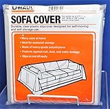 U-Haul Moving & Storage Sofa Cover (Fits Sofas up to 8' Long) - Water Resistant Plastic Sheet Couch Protection - 134' x 42'
