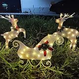 Lighted Christmas Decoration Deer - Light Up Christmas Decor Reindeer Family Set For Indoor Outdoor