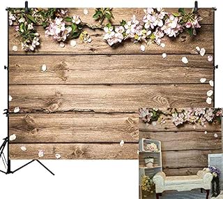 Allenjoy 8x6ft No Crease Rustic Wood Wedding Flowers Floral Backdrop Wooden Texture Board