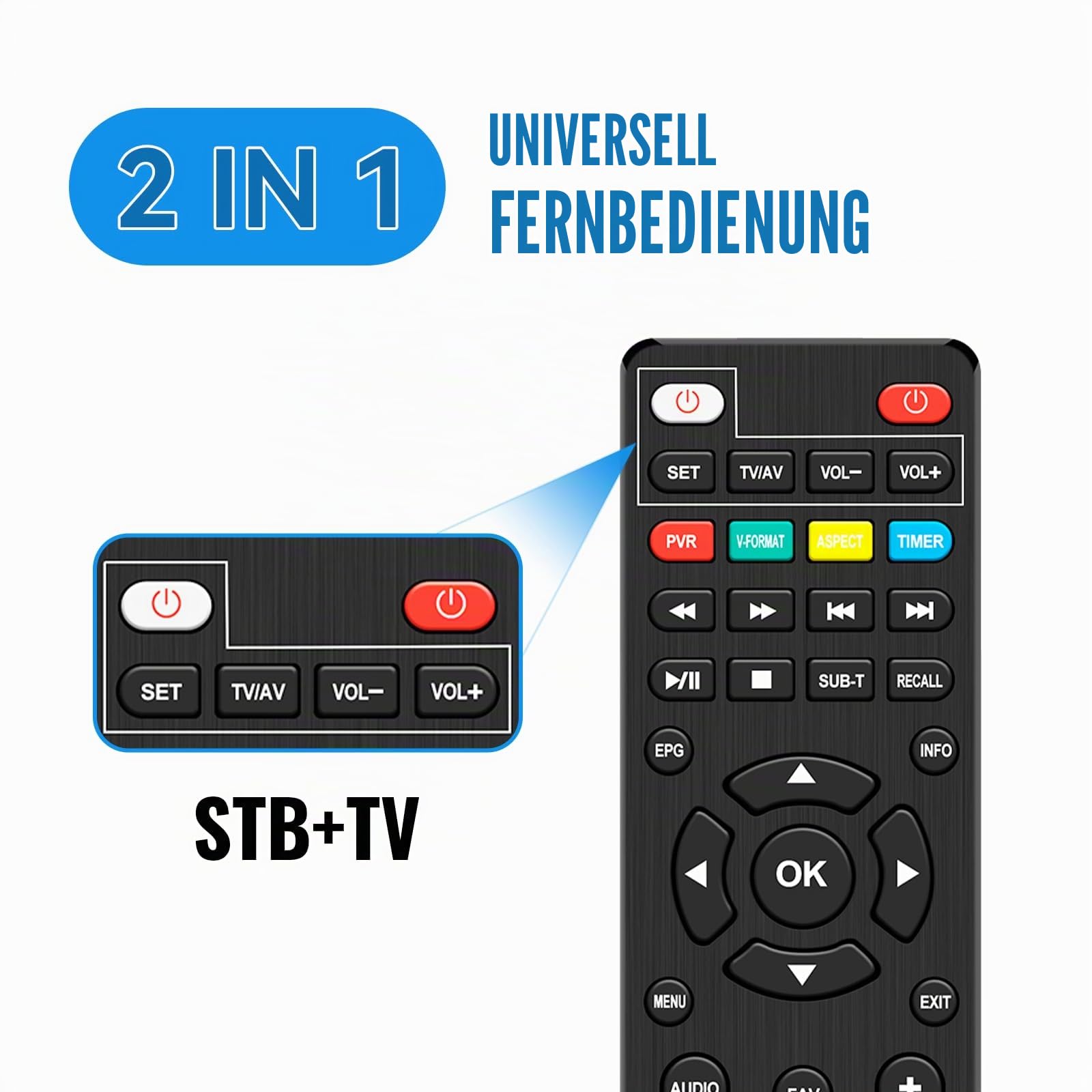 Romicta DVB-T2 Receiver & Kabel-Receiver DVB-C – H.265 HEVC FTA Full HD 1080P, PVR, USB, HDMI, Timeshift, SCART, Digitaler Terrestrischer TV-Tuner, Keine Unterstützung für Freenet TV und Satelliten