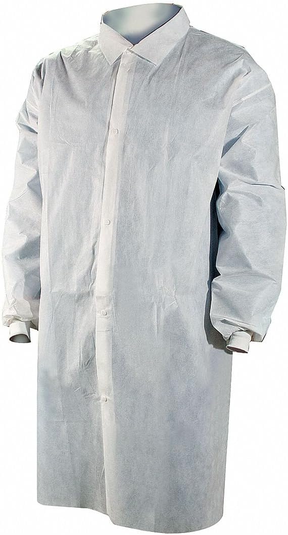 White, SMS, Disposable Lab Coat, Sizex3a; 3XL - 1 Each