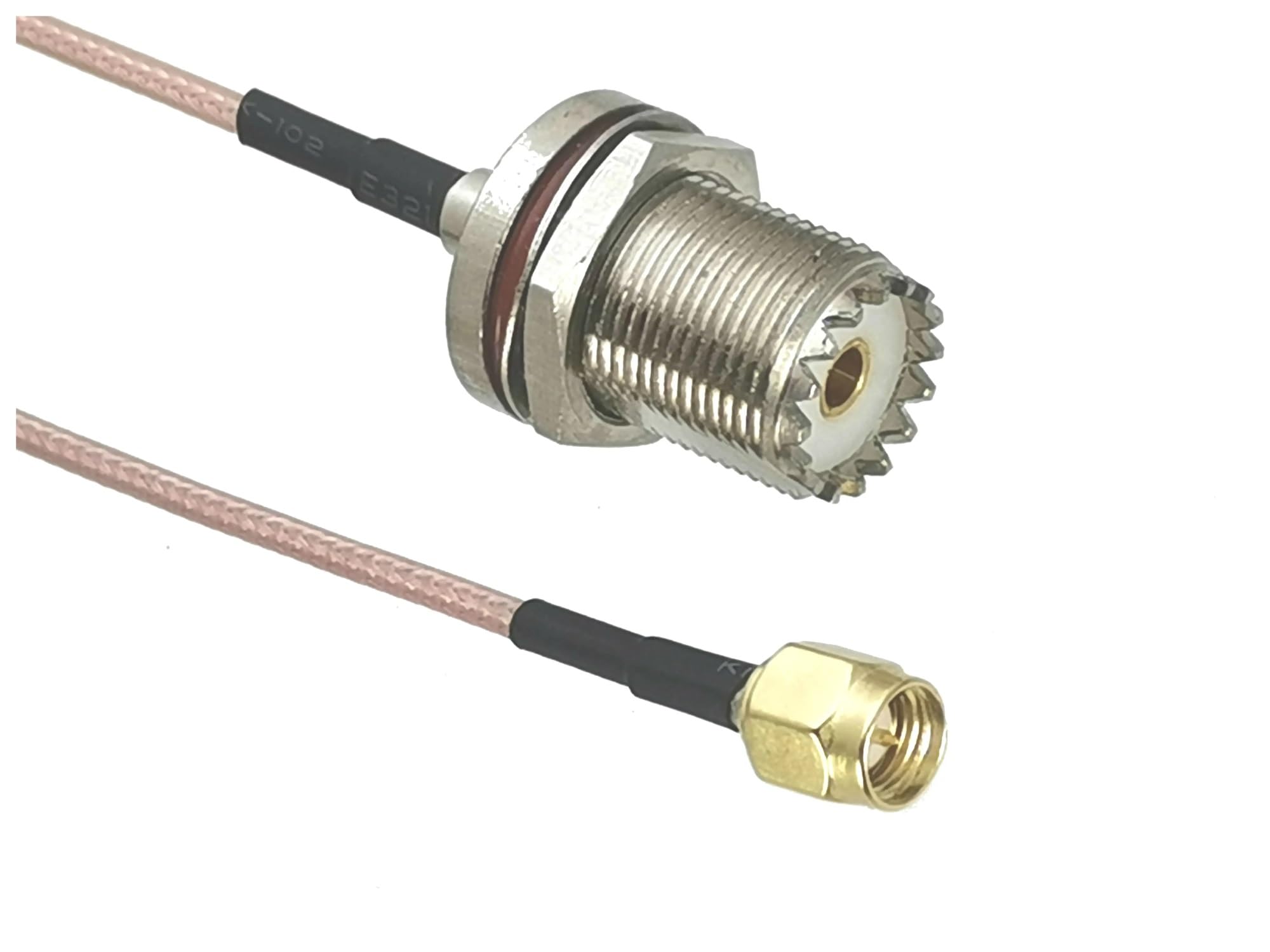 Câble RG316 UHF PL259 vers SMA mâle femelle LIUCH 50CM argent