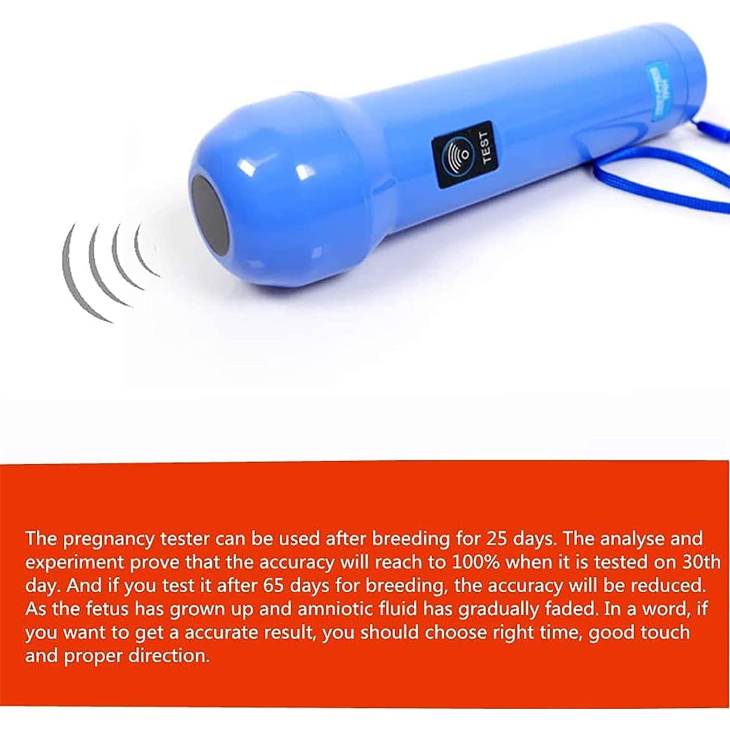 Ecógrafo Veterinario Para Detectar El Embarazo, Ecógrafo Portátil Para Cerdos, Con Sonda Ultrasónica Impermeable De 360°, Indicador Luminoso Y Sonoro, Equipo De Diagnóstico Portátil Para La Inspección