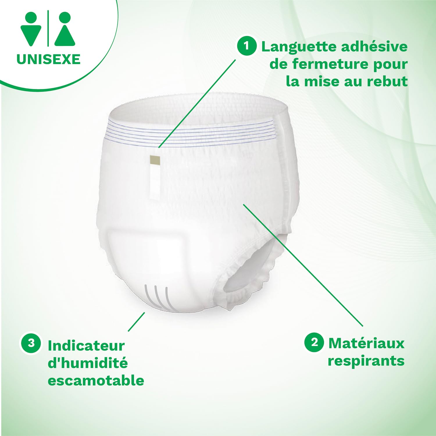 Absorbeo Pants Extra, Culottes Absorbantes Élastiques pour Incontinence Moyenne, Confort Absolu, Protection Totale, Système Anti-Odeur, Respirants, Unisexe, Taille XL, 4 Paquets de 14 (56 au total)