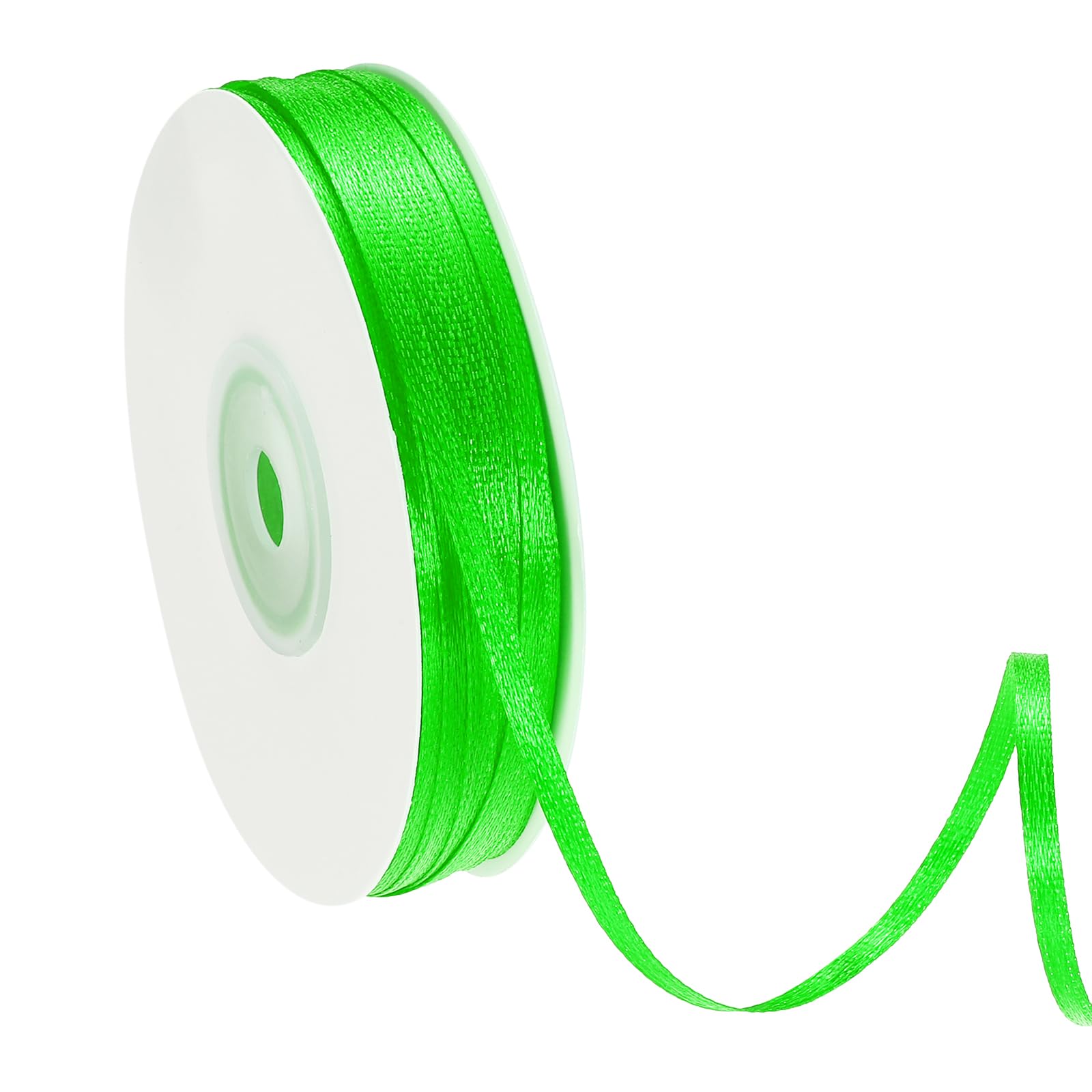 PATIKIL Satin Ribbon (91m, 3mm Wide, Deep Green) Double Face Solid Fabric Ribbon, Suit for Craft/DIY/Gift Wrapping/Hair Bows/Floral Bouquets/Wedding/Birthday/Party Decoration