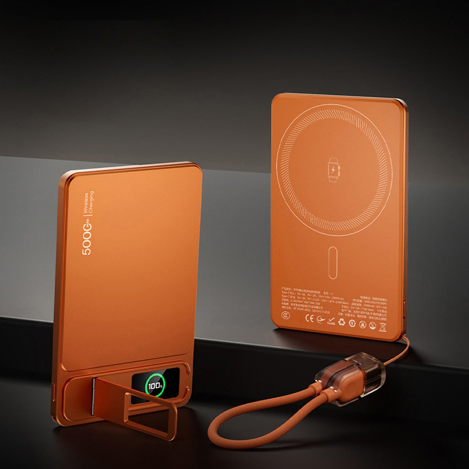 Alimentation de secours avec écran couleur clair 5000 mAh 10 000 mAh chargement portable pour téléphone et tablettes