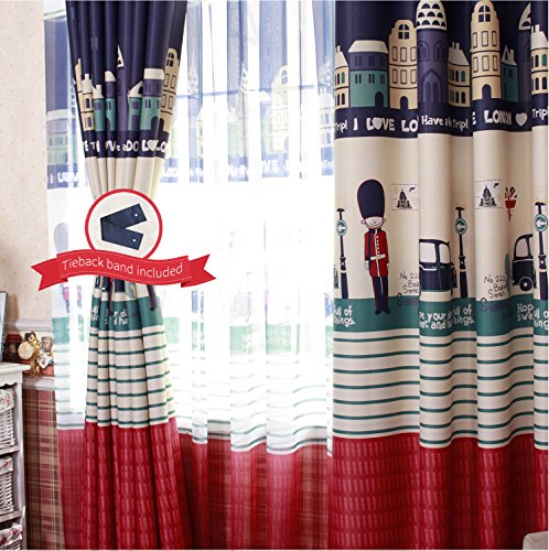 Vandesun Royal Cavaliers Cartoon Blackout Grommet Top Curtain For Kids Room - 1 Panel (40W × 63L, Royal Cavaliers) #TOP1