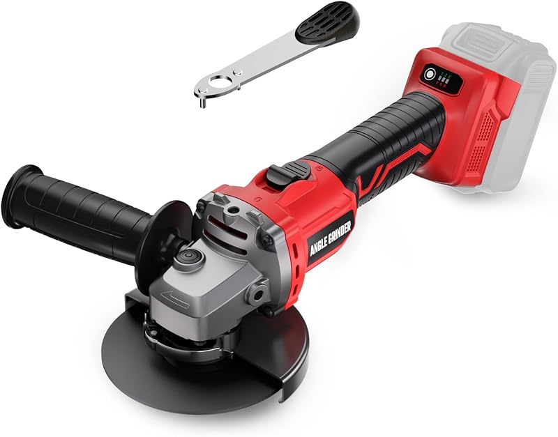 Angle Grinder 4-1/2 Inch Cordless Compatible with Milwaukee 18V/M18 Battery | Brushless Motor, 6 Variable Speed Power Grinder for Cutting Grinding Polishing(Tool Only)