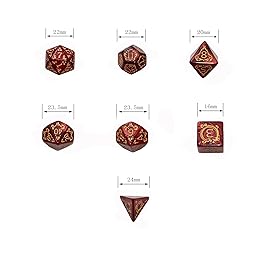 SmartDealsPro Retro Polyhedral Dice Sets with Pouches for D&D DND RPG MTG Dungeon and Dragons Table Board Roll Playing Games D4 D6 D8 D10 D% D12 D20