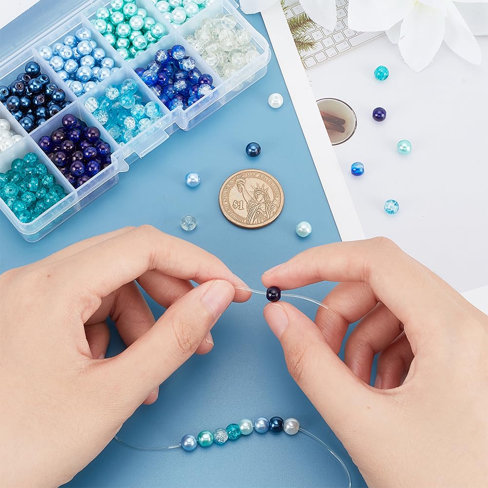 50 Perline Di Vetro Crepato Da 8 Mm - - Perline - Foto 7