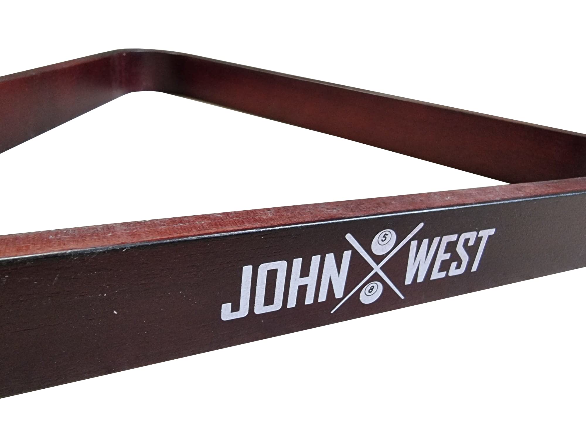 John West Billard Triangel Holz Mahagoni, für 57 mm Pool Billardkugeln | Stabile Poolbillard Kugeltriangel, Aus Holz