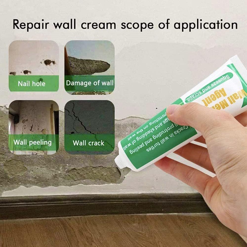 Wall Mending Agent 3 Pack Drywall Repair Kit with Wall Surface Repair Free Scraper and Tips Hole Filler Quick and Easy Solution Self-Adhesive Drywall Repair Putty - - 