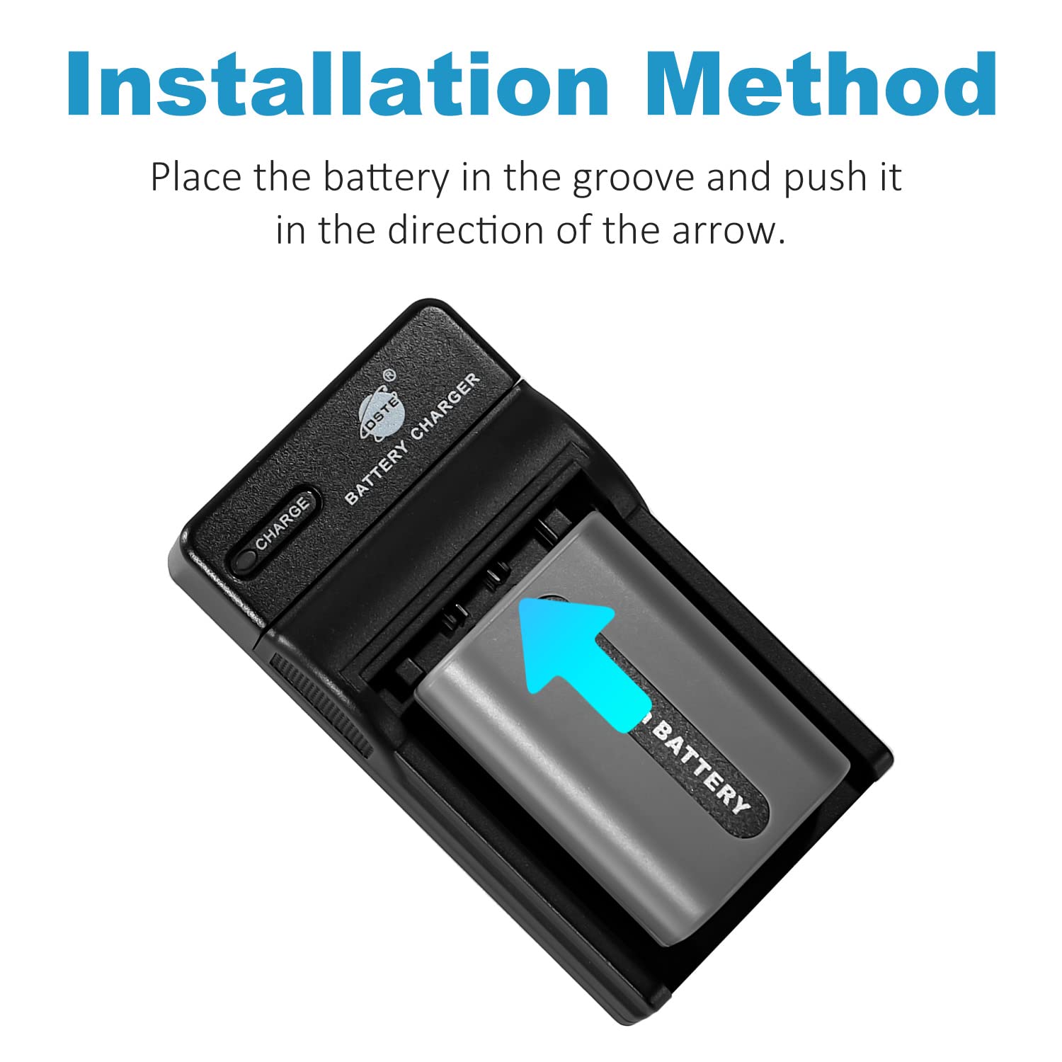 DSTE 2PCS NP-FP50 Batería & Cargador Compatible con Sony DCR-30, DCR-DVD105, DCR-DVD202E, DCR-DVD203E, DCR-DVD205E, DCR-DVD304E, DCR-DVD305
