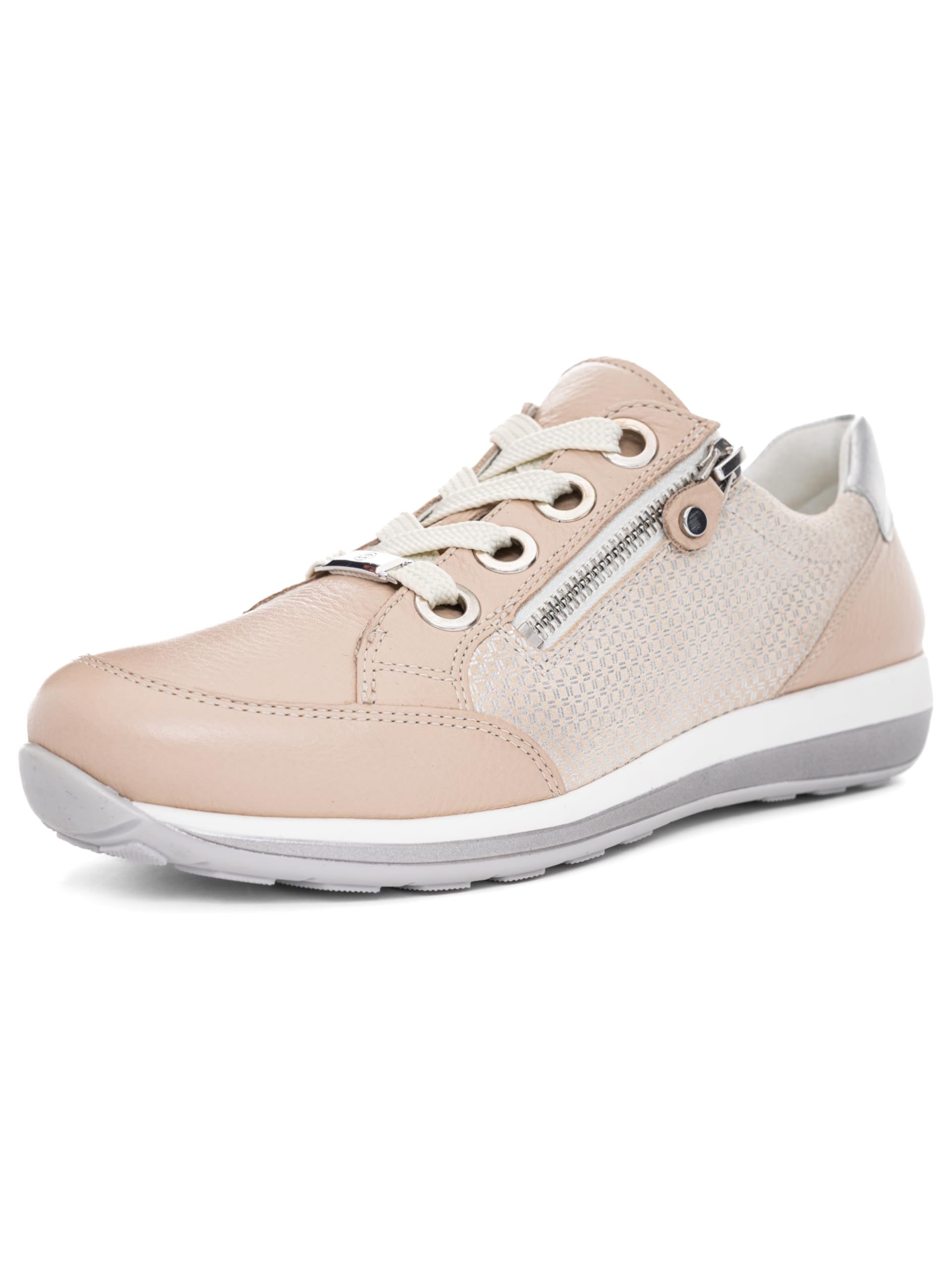ARA Women Osaka Sneaker, Shell Silver Silver, 40 EU Weit
