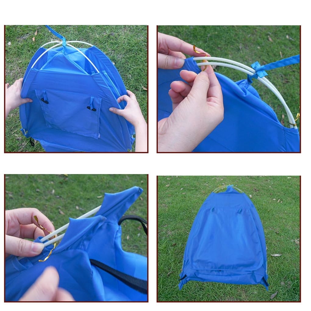 Tenda per animali domestici Casetta per animali da esterno portatile con finestra Letto in tessuto Oxford Traspirante Cerniera antivento Lavabile