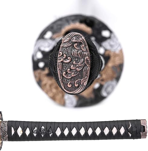 Miniatura 3 de siwode Katana hecha a mano de espiga completa, afilada, aleación Tsuba japonesa samurái, acero de alto carbono 1060, T10 1095, 40 pulgadas