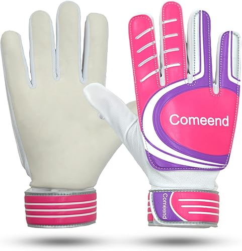 Guantes de portero de fútbol para niños, guantes de látex con agarre de fútbol para niños, talla 4-7