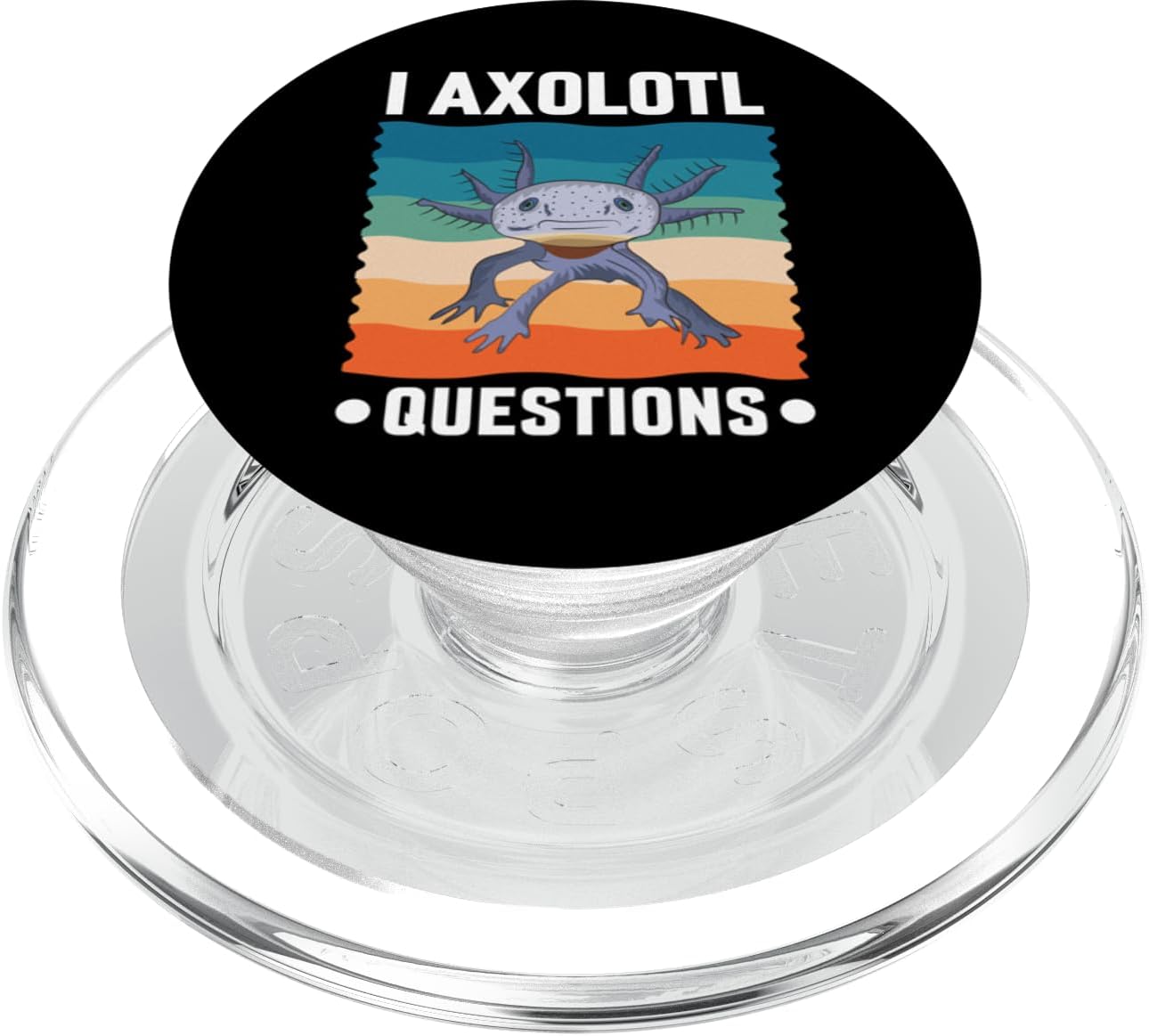 Vintage I Axolotl Questions Kawaii Axolotl Men Women Kids PopSockets PopGrip for MagSafe