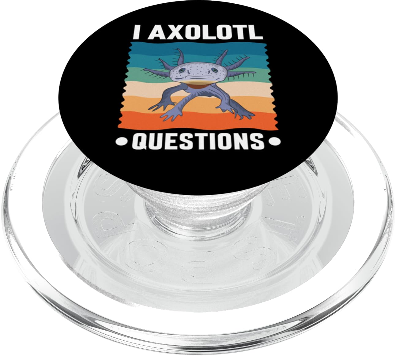 Vintage I Axolotl Questions Kawaii Axolotl Men Women Kids PopSockets PopGrip for MagSafe