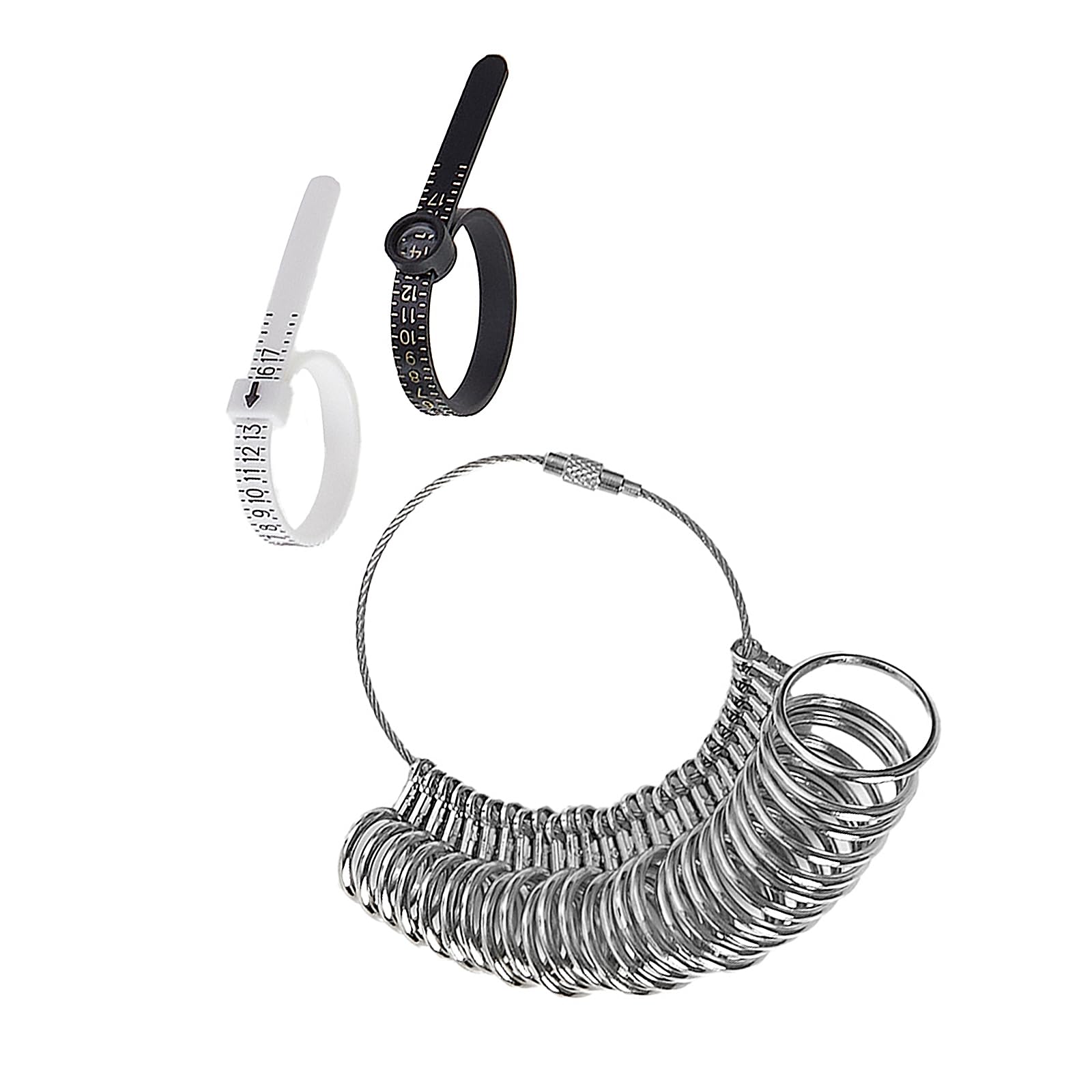 Ring Sizers for Measuring Ring Size Kit 3 Types with Half Sizes US Size 0-13 for Women Men Accurate Finger Sizing Tool