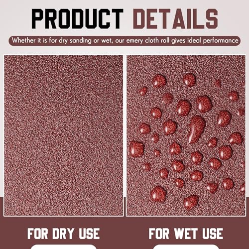 Image of Dimsile100ft 3 inch Wide Drum Sander Emery Cloth Roll 80 150 240 320 400 Grits
