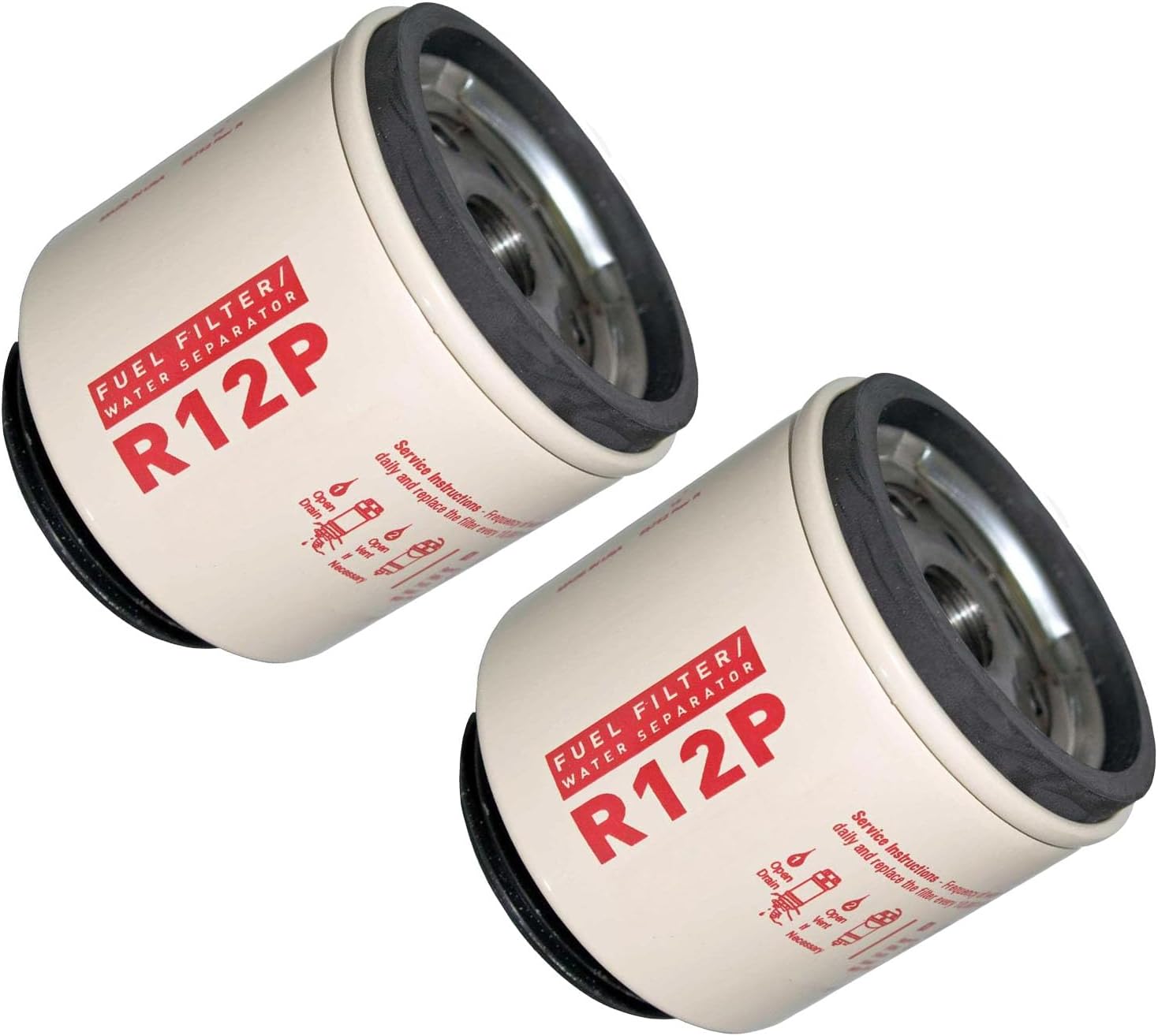 Cartridge Filter–R12P 30 Micron Spin-On Series Fuel Filter/Water Separator Assemblies Replacement Element Fits Racor 120a,140r Series Fits Diesel Engine Sedan Marine Replace Filter