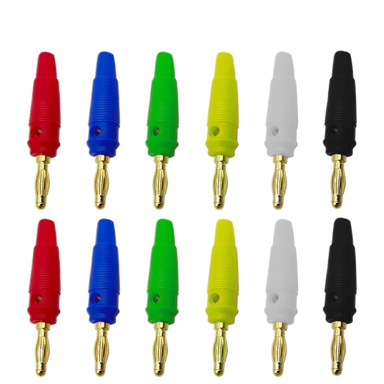 20 sztuk 4mm wtyk bananowy, czysta miedź, pozłacany kabel głośnikowy muzyczny, pin, wtyk bananowy wtyk (żółty 20 sztuk)