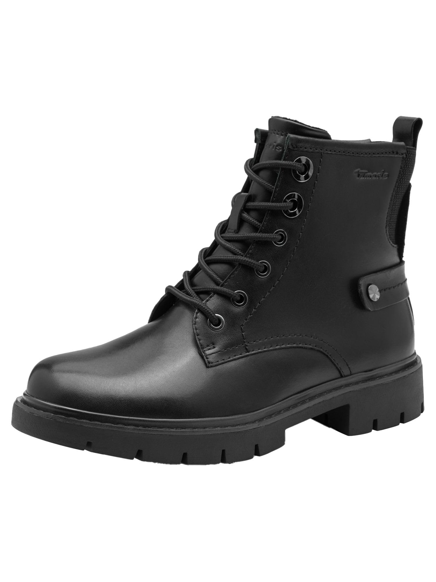Tamaris Comfort Women’s Lace-Up Ankle Boots with Stretch, Black, 3,5 UK