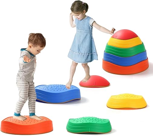 5-Piece Stepping Stones for Kids, Non-Slip Plastic