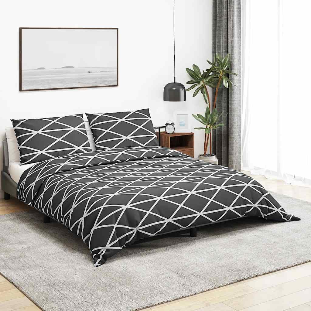 Housse de couette gris 140x200 cm en coton pour lit une place