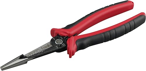 K601 Herramienta de servicio de alambre combinado 6 en 1, alicates de crimpado y agarre de pelado, alicates de electricista de 8-12 "