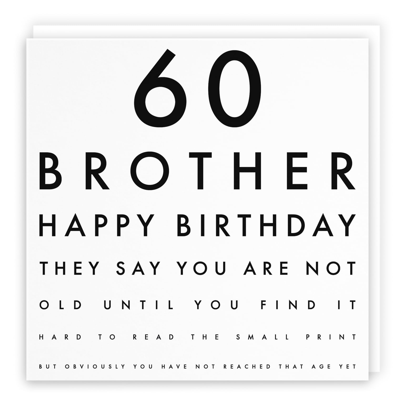 Brother In Law 60th Happy Birthday Card - Happy Birthday To You Dear