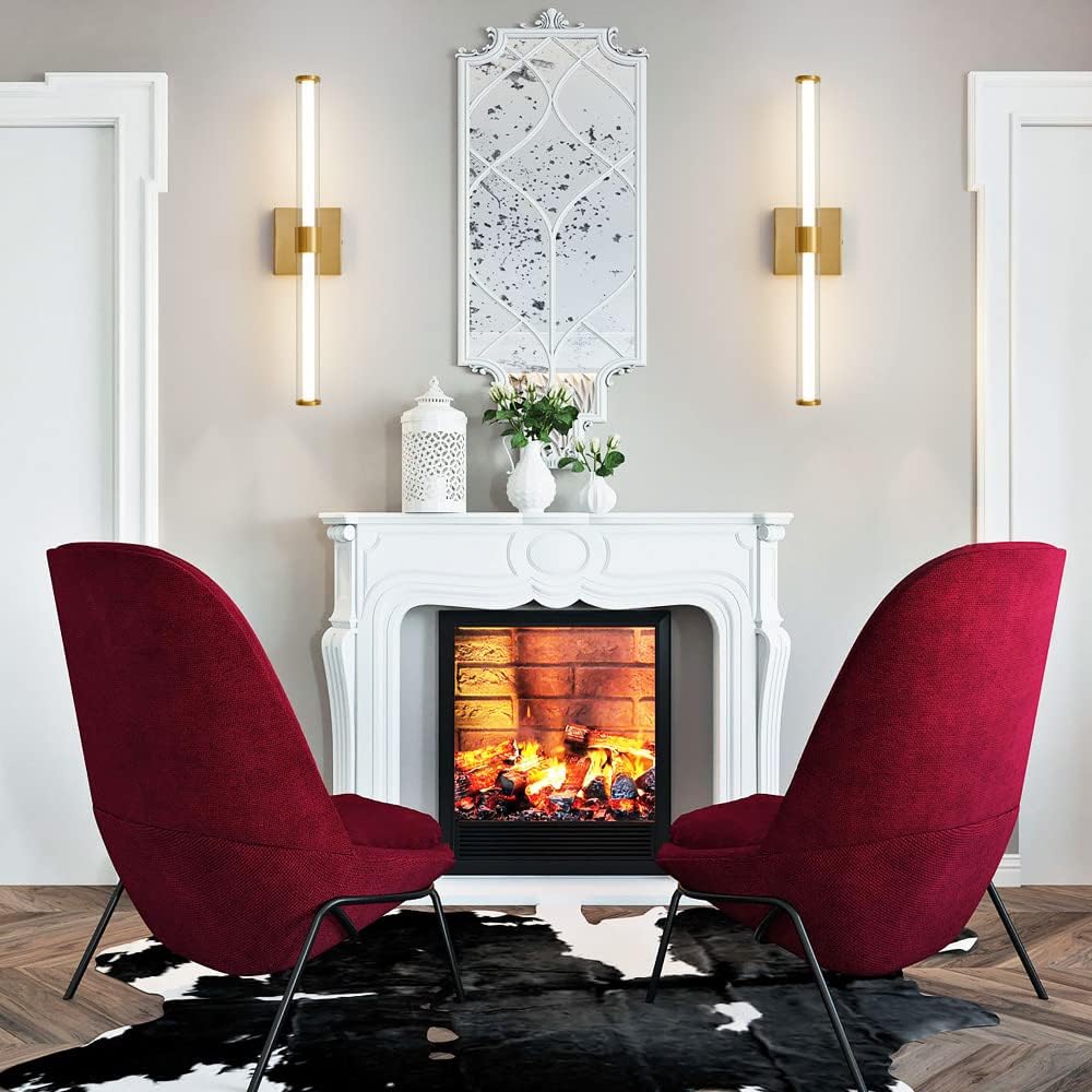 Bathroom Light Fixture Over Mirror 360° Full Lighting Gold Vanity Light Fixture 4000K 30.3 inch LED Dimmable Modern Vanity Light Bar for Bedroom Living Room Bathroom