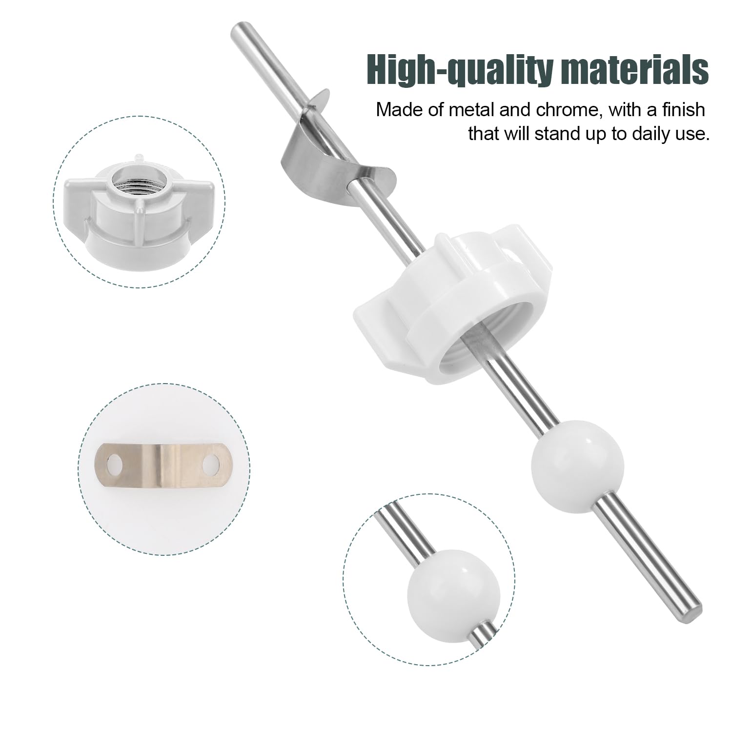 POPETPOP Sink Drain Pivot Rod Assembly – Pop-Up Ball Rod Stopper For Bathroom/Kitchen Washbasin, Iron & Plastic, Easy Install (Fits Most Sinks)